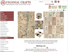 Tablet Screenshot of colonialcrafts.com